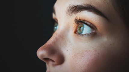 Intently Listening Person with Captivating Eyes