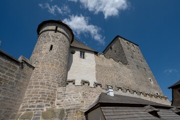 Obraz premium View of Kost Castle, exteriors, courtyard, chapel, tower