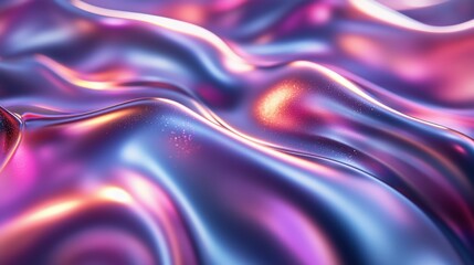 Obraz premium Mesmerizing flowing glass and light forms elevated by holographic energy, iridescent details, and ethereal lighting effects for a sophisticated wallpaper