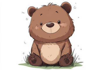 Playful Bear Cartoon Illustration for Kids' Designs