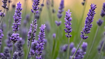 Close-Up of Lavender Stalks in Bloom