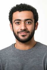 Obraz premium Foto für Personalausweis - Junger Mann aus Syrien mit Bart