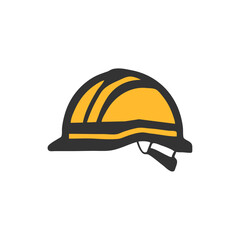 Fototapeta premium Yellow safety helmet drawing for construction 