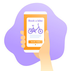 Book a bike app, png design
