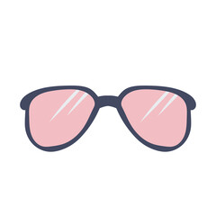 Fototapeta premium Cycling sunglasses in flat design. Sport goggles for biking, fashion eyewear. Vector illustration isolated.