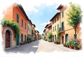 Obraz premium Poble Espanyol - traditional architectures in Barcelona, Spain 