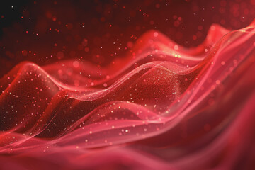 Soft red background, digital tech, elegant with texture.