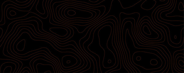 Contour Line Art A Black Color Topography Illustration with Wavy Grid Patterns and Mountain Relief for Social Media Banners and Frames
