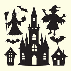 Spooky Halloween 2024,vector Set: Festive and Creepy Illustrations