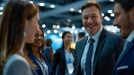 A man and two women at trade shows demonstrate products, effectively highlighting their features and benefits.