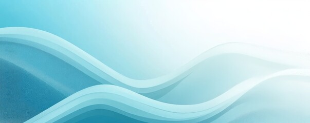 Obraz premium Abstract blue wave background with soft gradients, ideal for modern design and digital projects. Creates a calming atmosphere with flowing lines. New Banner Web 2025