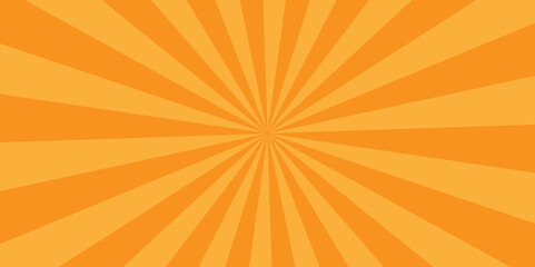 Vector minimal spiral geometric sunburst ray texture. vintage sunray circle radial luxury explosion light orange starburst background. surface copy for text used banner, poster, cartoon background.