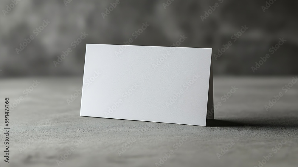 Poster blank business card on gray background : generative ai