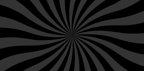 Abstract black and gray sun retro vector illustration backdrop sunlight graphic art sunbeam spiral circle ray sunburst texture, background.