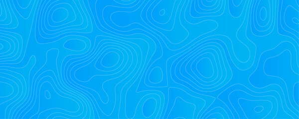 Underwater Topography A Geometric Vector Illustration with Contoured Ocean Depths and Land Relief in a Conceptual Marine Map Design

