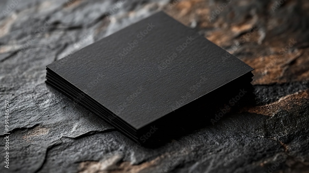 Poster textured business card mockup on a grey background 85x55 mm : generative ai