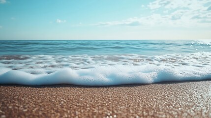 Obraz premium Empty sea and beach background with copy space : Generative AI