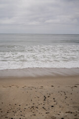 Wave Breaking on Beach Shore Dramatic Photo