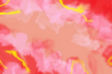 orange pink and red background with abstract yellow lines