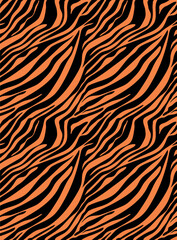 Seamless Zebra Rustic Pattern for Fabric orange
