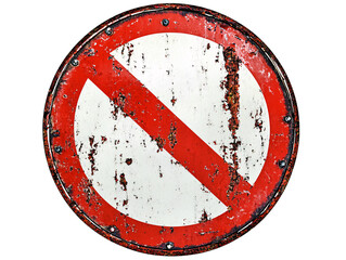 a red and white sign