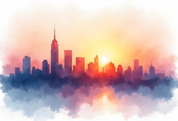 Fototapeta premium silhouette of town at midnight with sky background, vector 