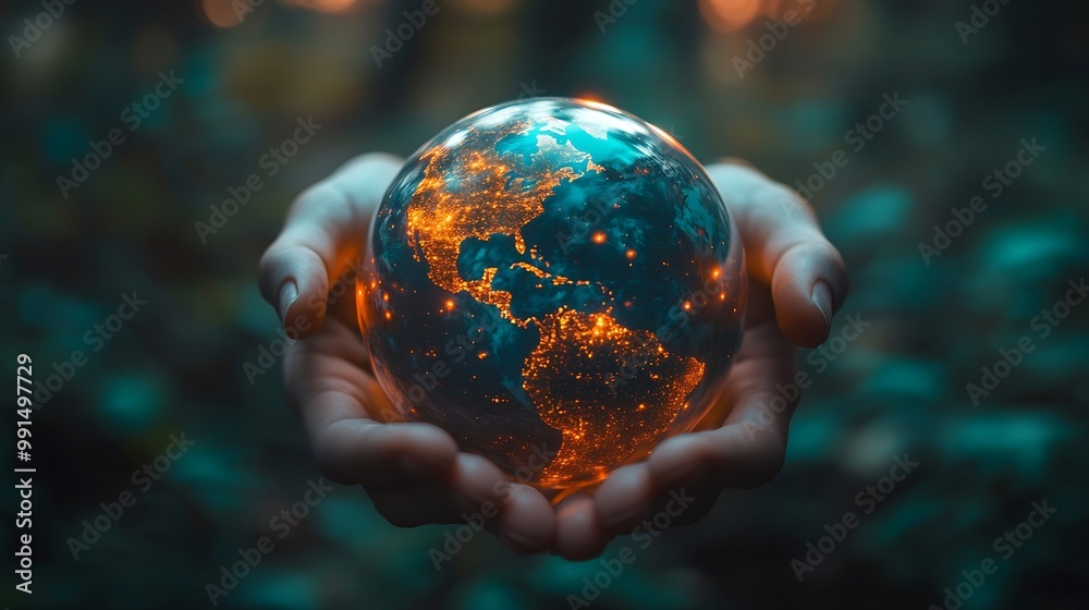 Aufkleber global communication network concept environmental technology sustainable development goals sdgs : g