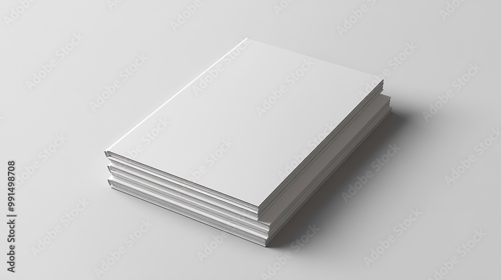 Poster blank portrait a4 brochure magazine isolated on gray changeable background white paper isolated on g