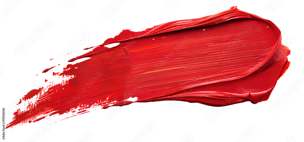 Canvas Prints red smear of paint isolated on transparent background