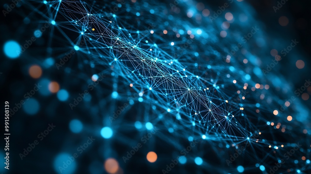 Fototapete Data exchange digital technology  AI Business Intelligence big data management and internet network connection Digital software technology and global business development network marke : Generative AI