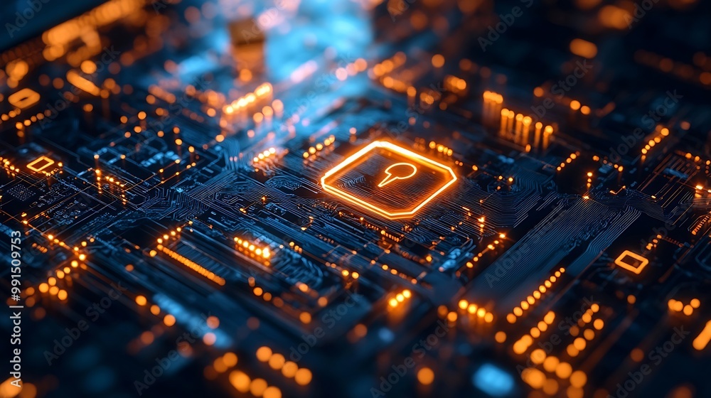 Poster Network security system Personal Data information on TabletInformation and cyber security Technology Services Internet Technology : Generative AI