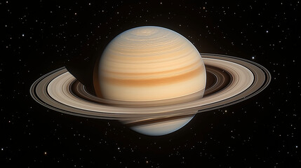 beautiful planet with ring in space, scientific background