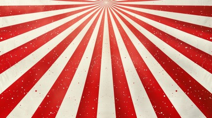 red background with white circus style