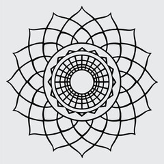 Obraz premium attractive and simple mandala design for coloring book, relaxing and simple mandala art. 