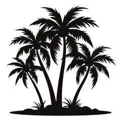 Fototapeta premium silhouette of palm trees