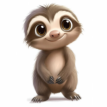 Cartoon baby Sloth