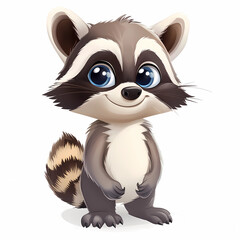 Obraz premium cartoon racoon