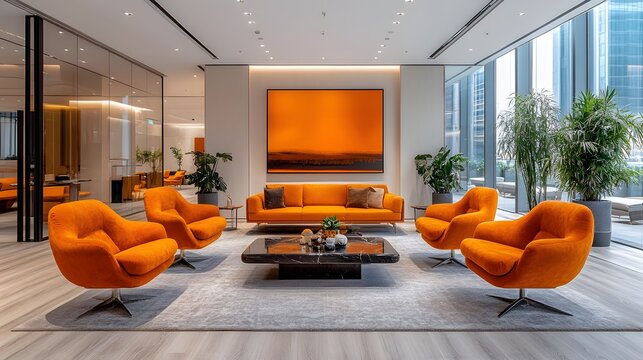 Bright open-plan office with modern design and collaborative areas