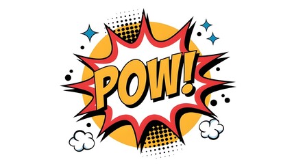 Comic Book Pow  Explosion Speech Bubble Design
