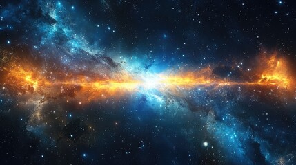 Obraz premium Cosmic radiation map showing varying energy levels across space