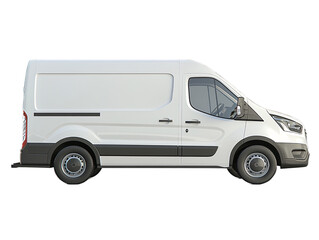 a white van with black stripes