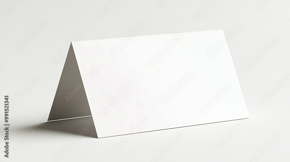 Poster blank paper table tent tabletent isolated on white as template for designers design presentation sho