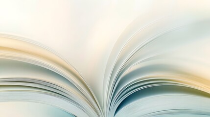 Abstract image of an open book with pages curving upwards