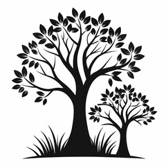 Obraz premium vector tree silhouette