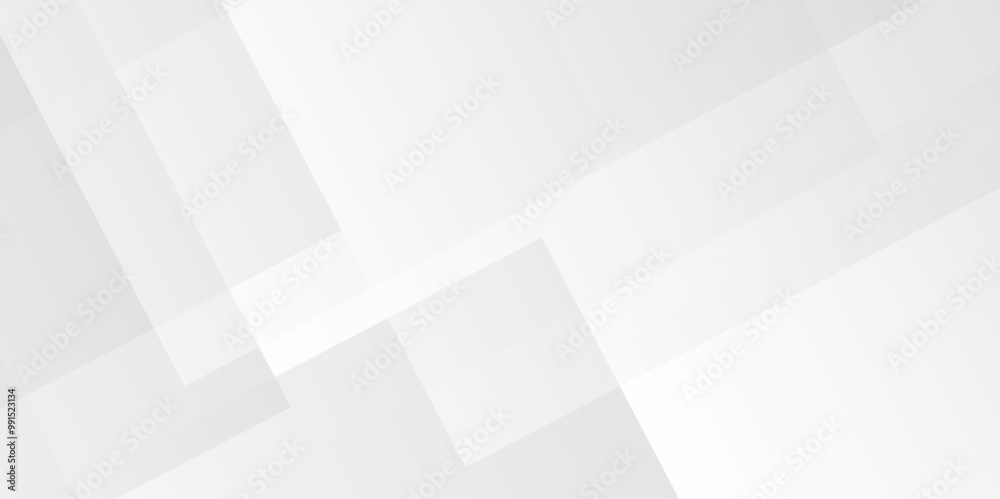 Poster White and gray overlap triangle geometric technology pattern. minimal rectangle randomly arranged white lines transparent background layers overlapping presentation design.