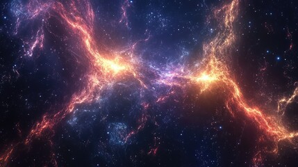 Fototapeta premium Dark matter galaxy with unusual light patterns and shadows