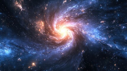 Obraz premium Dark matter galaxy with unusual light patterns and shadows