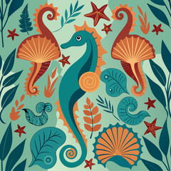 Obraz premium seamless pattern with flowers