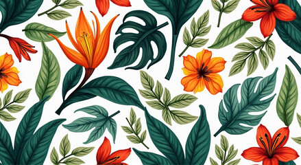 seamless pattern with flowers