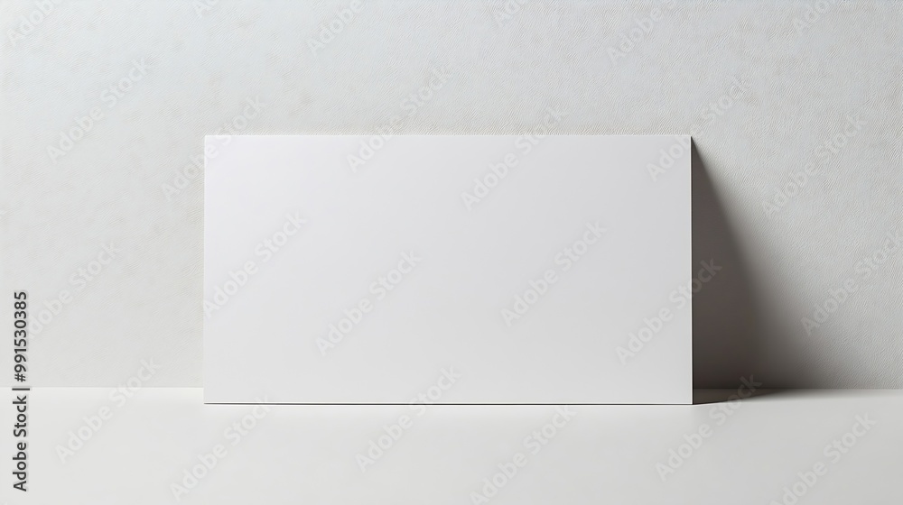 Aufkleber Blank paper Table Tent tabletent isolated on white as template for designers design presentation showcase etc : Generative AI